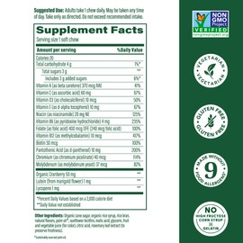 MegaFood Multivitamin for Women, One Daily Multivitamins, Soft Chews with Folate, Methylated B12, Vitamin B6, Biotin, Vitamin D3, C & A - Mixed Berry Flavor - Vegetarian, Non-GMO - 30 Chews