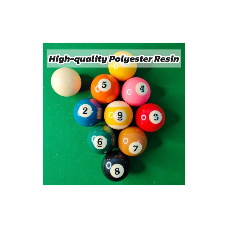 Sinkkuma Billiard Nine-Ball,Standard Set 10 Pool Table Balls, 2-1/4 inch