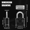 Heavy Duty Combination Padlocks, [Weatherproof Outdoor] Diyife Large 4 Digit