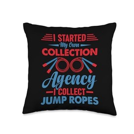 Jumping Rope Mat Weighted Skipping Rope Jump Rope Lover Throw Pillow