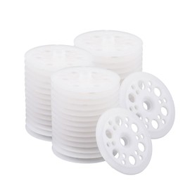 100 Pcs Insulation Washers, Insulation Fixings, Tile Backer Board Washers for Fixing and Supporting Wall Ceiling Insulation Board Foam Panels Sheets for Screws Nail, White