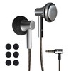 Hmusic - Auriculares de cabeza plana, 14,2 mm con cable