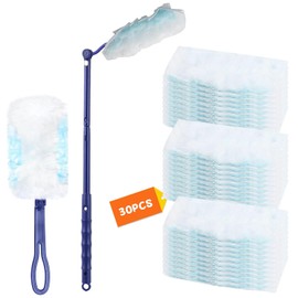 Disposable Dusters for Cleaning Hand Duster Refills Disposable Electrostatic Duster with 2 Handle for Blinds Car Furniture 30PCS