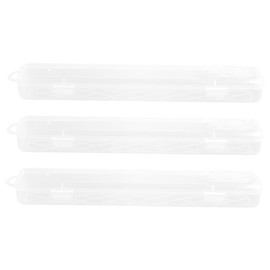 SEWACC 3Pcs Box Multifunctional Storage Container Transparent Paintbrush Organizer Case for Art Supplies Office Stationery and Sundries for Students and Professionals