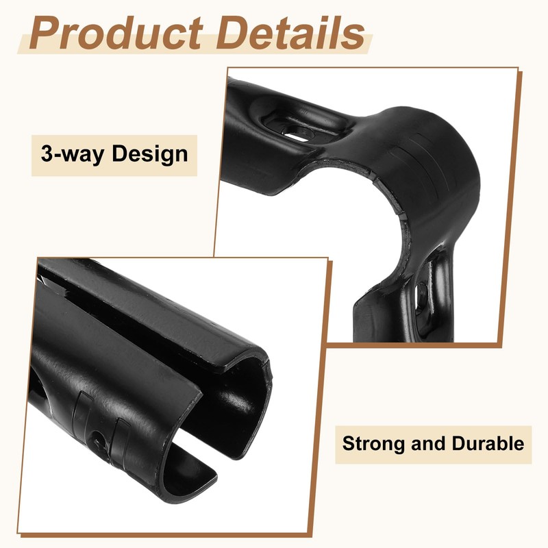 uxcell 2 Pcs 90 Degree Structural Pipe Connector, 1-1/8" 3-way
