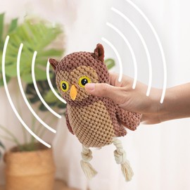 Generic Owl Dog Chew Toy | Interactive, Squeaky Toy for Aggressive Chewers - Puppy Medium Large Dogs