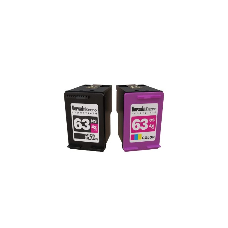 VersaInk-Nano HP 63 MS Black MICR Ink Cartridge for Check