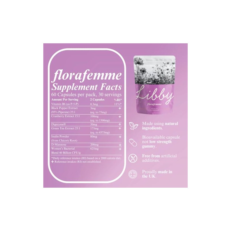 Libby Florafemme | Microbiome Supplement for Women | Contains Blend