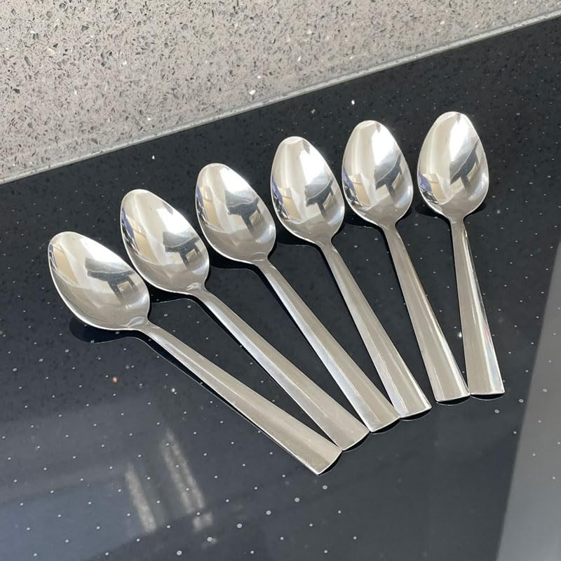 1Buy UK 6pc Tea Spoon Cutlery Stainless Steel Teaspoons Tea