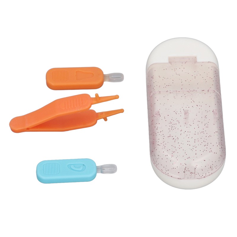 Baby Ear Nose Cleaner Set TPR Portable Double Head Safely