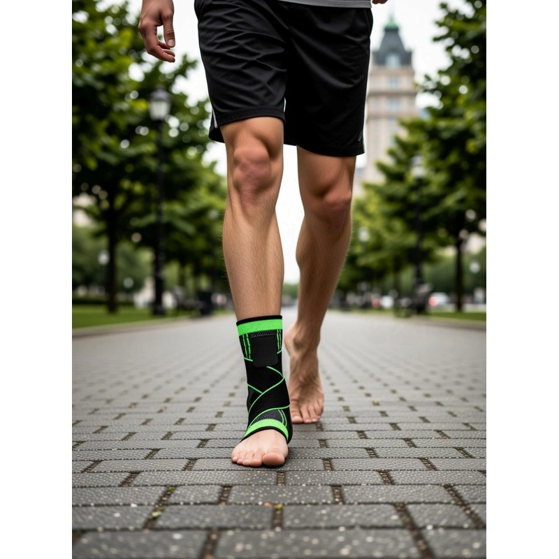 Cavigliera Sportiva a Compressione Graduata con Fasce Elastiche Regolabili –
