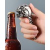 Skull Head Bottle Opener,Durable Stainless Steel Halloween Gifts, Ergonomic Spine