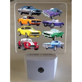 American Muscle Race Car Led Night Light Racing Hot Rod Cars Man Cave Garage Bedroom Wall Decor