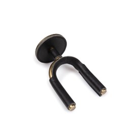 Levy's Forged Steel Guitar Hanger, Brass Metal with Black Vegan Leather Yoke Straps (LVY-FGHNGR-BRBK)