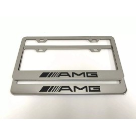 automotive.warehouse2 2 AMG chrome metal license plate frame