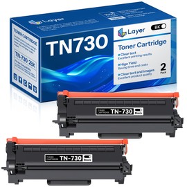 TN730 Toner Compatible TN 730 TN730 TN-730 Toner Cartridges Black 2 Pack Replacement for Brother TN730 DCP-L2550DW HL-L2350DW HL-L2370DW HL-L2390DW HL-L2395DW MFC-L2710DW MFC-L2750DW Printer
