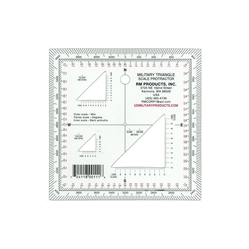 RM PRODUCTS Military Triangle Protractor