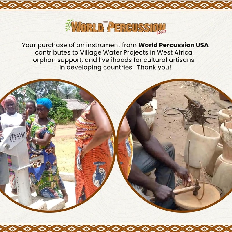 World Percussion USA Kalimba Thumb Piano - 7 keys -