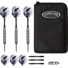 Viper by GLD Products Underground Raven Steel Tip Darts 25 gs and Casemaster Select Black Nylon Dart Case