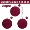 Artmag 16 Pcs Velvet Christmas Balls Hanging Ornaments Set, Shatterproof