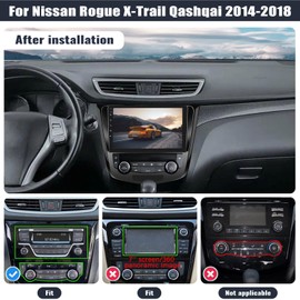 [4+64G] Android 13 Car Stereo for Nissan Rogue X-Trail Qashqai 2014-2018 with Wireless Carplay&Android Auto,10.1 Inch Car Radio with Mirror Link Bluetooth FM/RDS WiFi GPS EQ DSP SWC+AHD Backup Camera