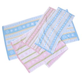 [No-twist Jacquard (Scarlet)] Face Towel, Blue