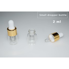 Hustar Small Dropper Bottle, 10pcs 2ml Mini Sample Dropper Bottles Mini Makeup Containers for Travel Liquids Tiny Glass