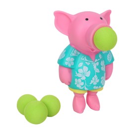 Zing Popper Toy - Launches Foam Balls Up to 20 Feet - Fun Indoor and Outdoor Game for Kids - Includes 4 Foam Balls (Piggy)