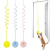 HFZRZFH 3 Pack Door Hanging Interactive Cat Spring Toys with