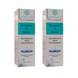 INDIGO LIFE NUTRACEUTICOS Pack Doble Vitamina K Ionizada – Equilibrio y Bienestar – 2 Frascos Gotero 30 ml