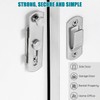 ZiYuya Flip Sliding Door Lock, Stainless Steel Door Bolt Latch