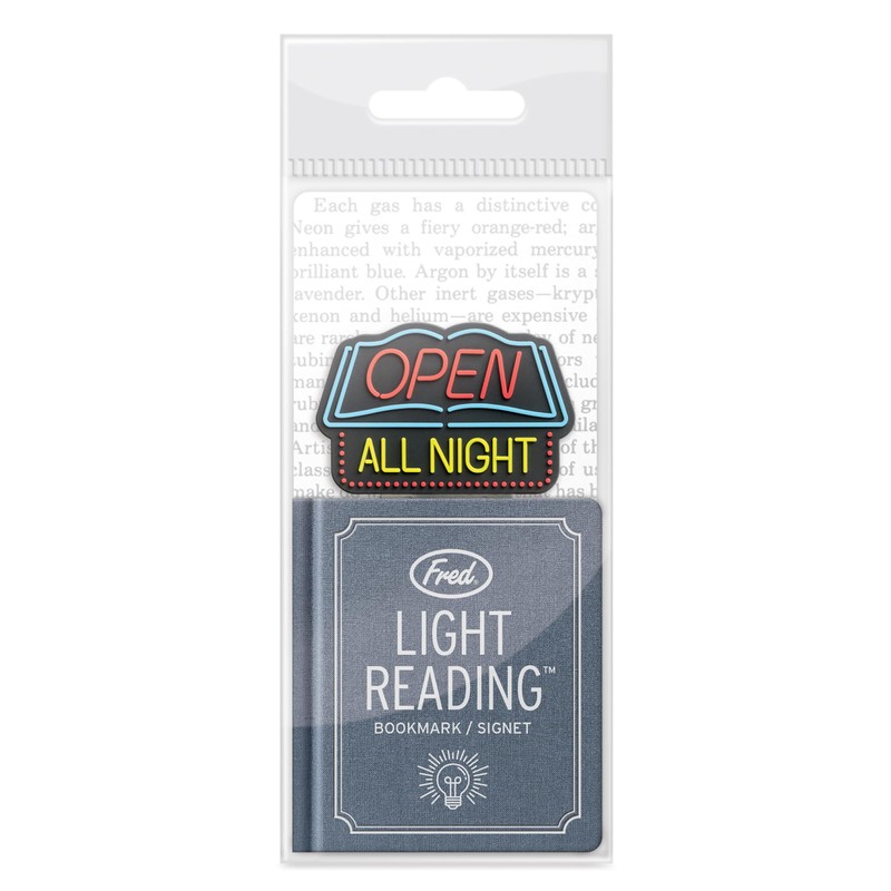 Light Reading Open, Neon Sign Bookmark
