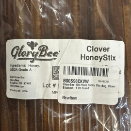 Clover GloryBee 100 Piece Honey Stix Bag, Clover Blossom (2 Bags)