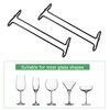 Milkary 4 Pack Steamware Wine Glass Hanging Rack, Metal Stemware