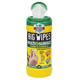 Big Wipes 2440 Multi-Surface Cleaning Wipes (Pack of 80), Yellow