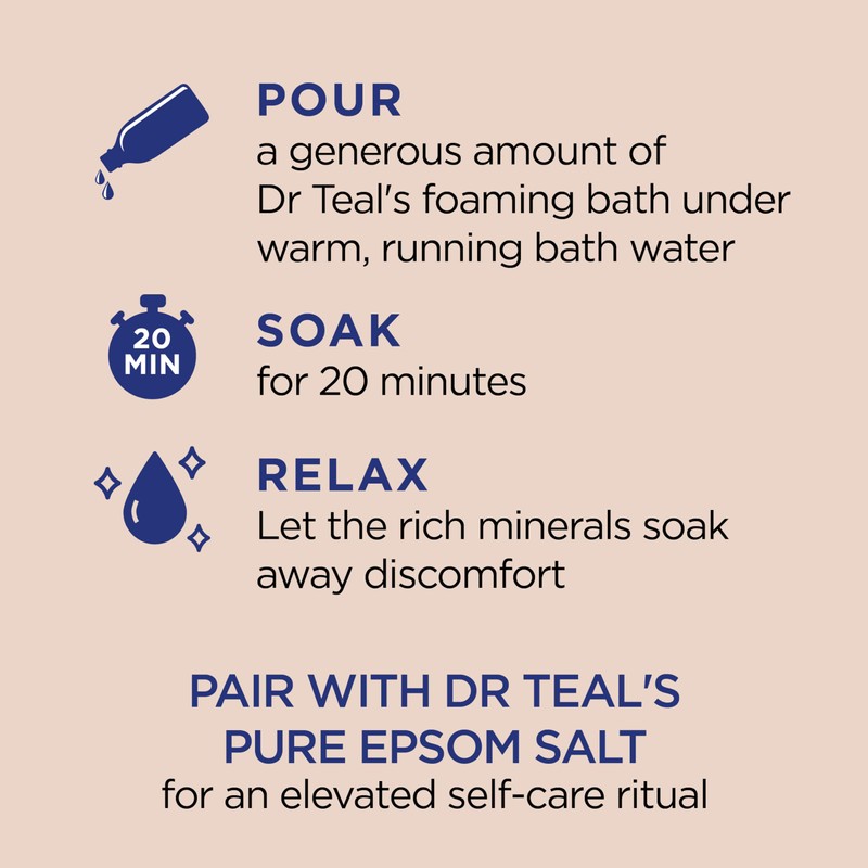 Dr Teal's Foaming Bath with Pure Epsom Salt, Shea Butter