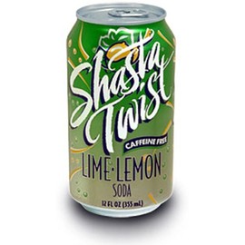 Shasta Lime Lemon Twist Soda, 12-Ounce Cans (Pack of 24)