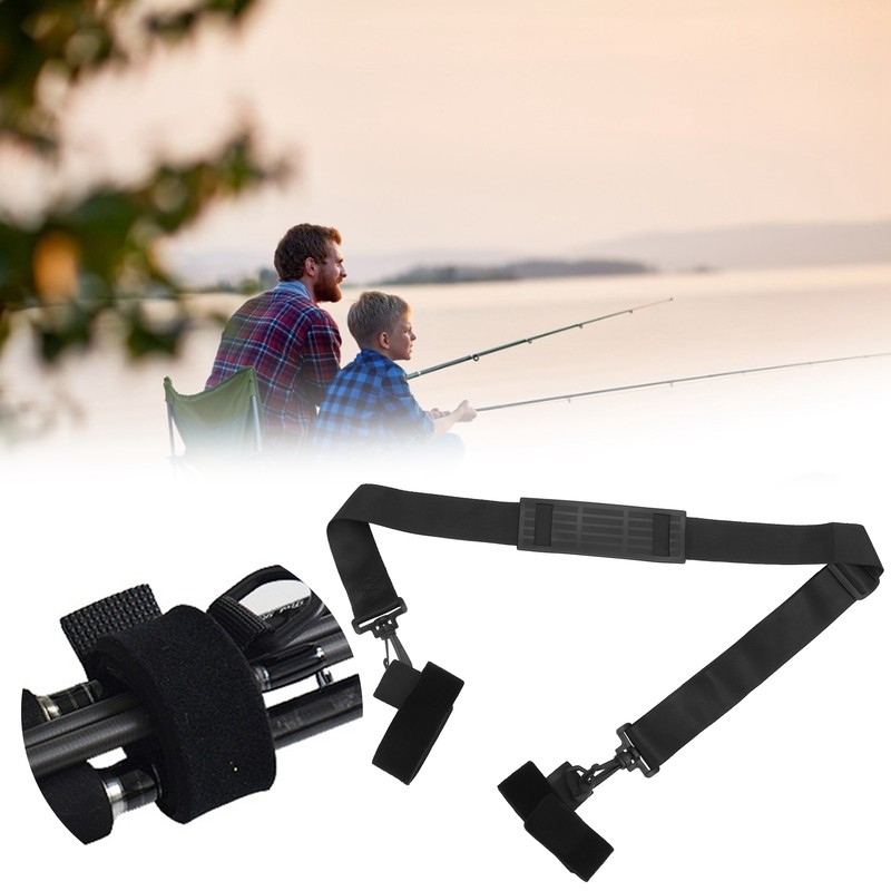 Fishing Rod Travel Carry Strap Sling Band Adjustable Fishing Rod