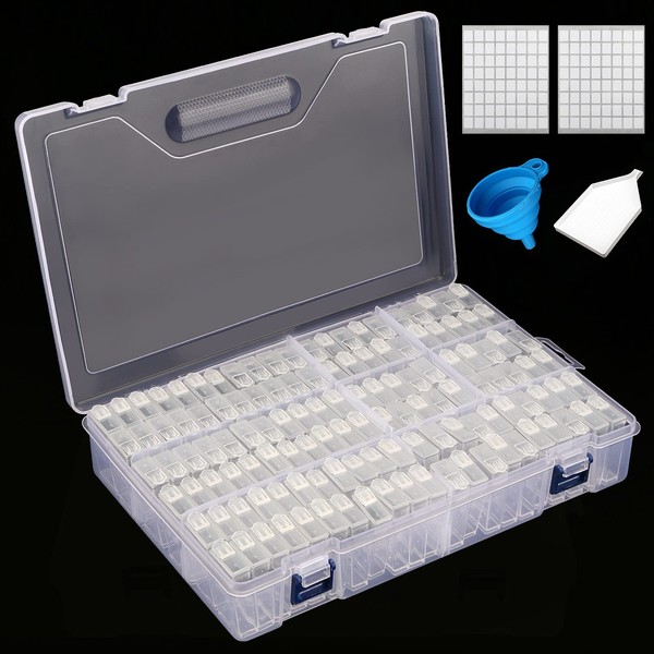 MANCHAP 120 Grids Diamond Storage Containers, Art Craft Beads Organizer