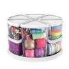 Deflecto Rotating Carousel Craft Organizer, 9-Canister, Includes 3" and 6"