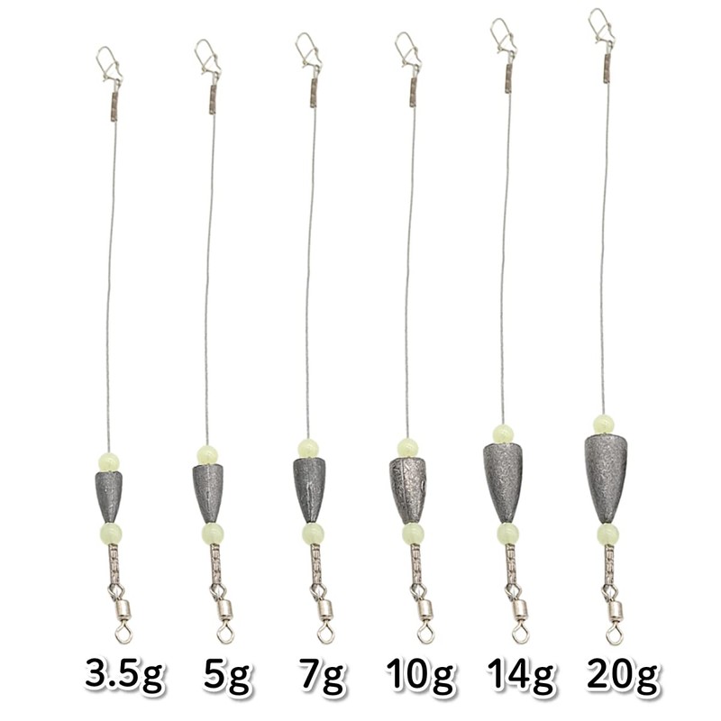 Orurdo Qb500144a01n0 Fishing Gear, Texas Rig Rigging, Set of 10