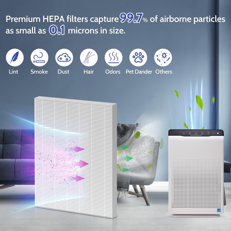 XBGG 4 Pack 115115 HEPA Replacement Filter Compatible with Winix