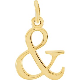 PRECIOUS STARS Unisex 14K Yellow Gold & Ampersand Pendant