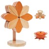 5-Piece Bamboo Trivets for Hot Dishes, Expandable Sunflower Hot Pads