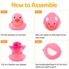 wonuu Car Cowboy Rubber Ducks, Dashboard Decorations Pink Duck for