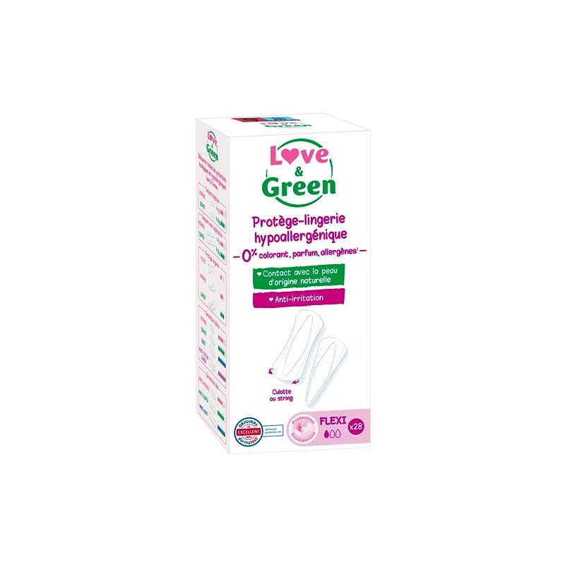 Love & Green Flexi Pantiliners - Pack of 28 -