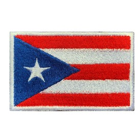 Antrix 2 Pack American Flag Patch Summer Puerto Rico Flag Patch Puerto Rican Flags Tactical Patch for Clothes Hat Caps Backpacks Military Clothing Team and Work Patch（Puerto Rico）
