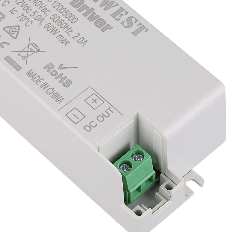 COOLWEST Transformer Driver Power Supply 60W 12V for LED Strip