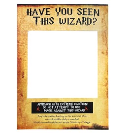 LaVenty Have You Seen This Wizard Photo Booth Prop Wizard Inspired Photo Booth Frame Wizard Birthday Party Photo Booth Props for Wizard Theme Party Decorations