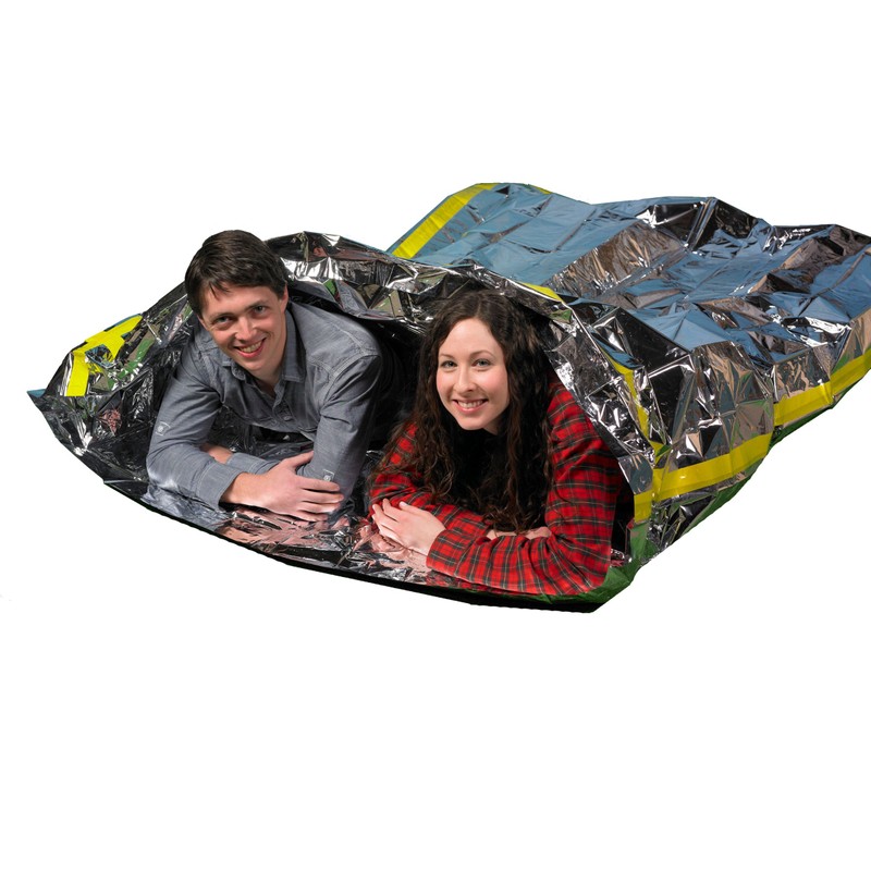 Emergency Thermal Mylar 2 Person Sleeping Bags- 1 Pack -Ultra